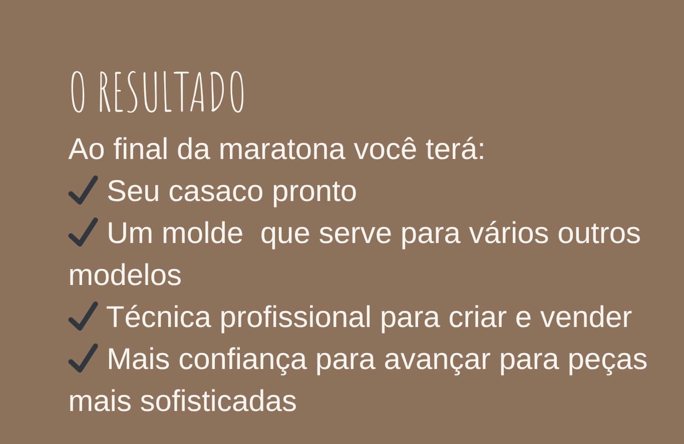 Montagem com 3 Grazyelas usando o Casaco Perfeito representando os processos de modelagem, corte e costura