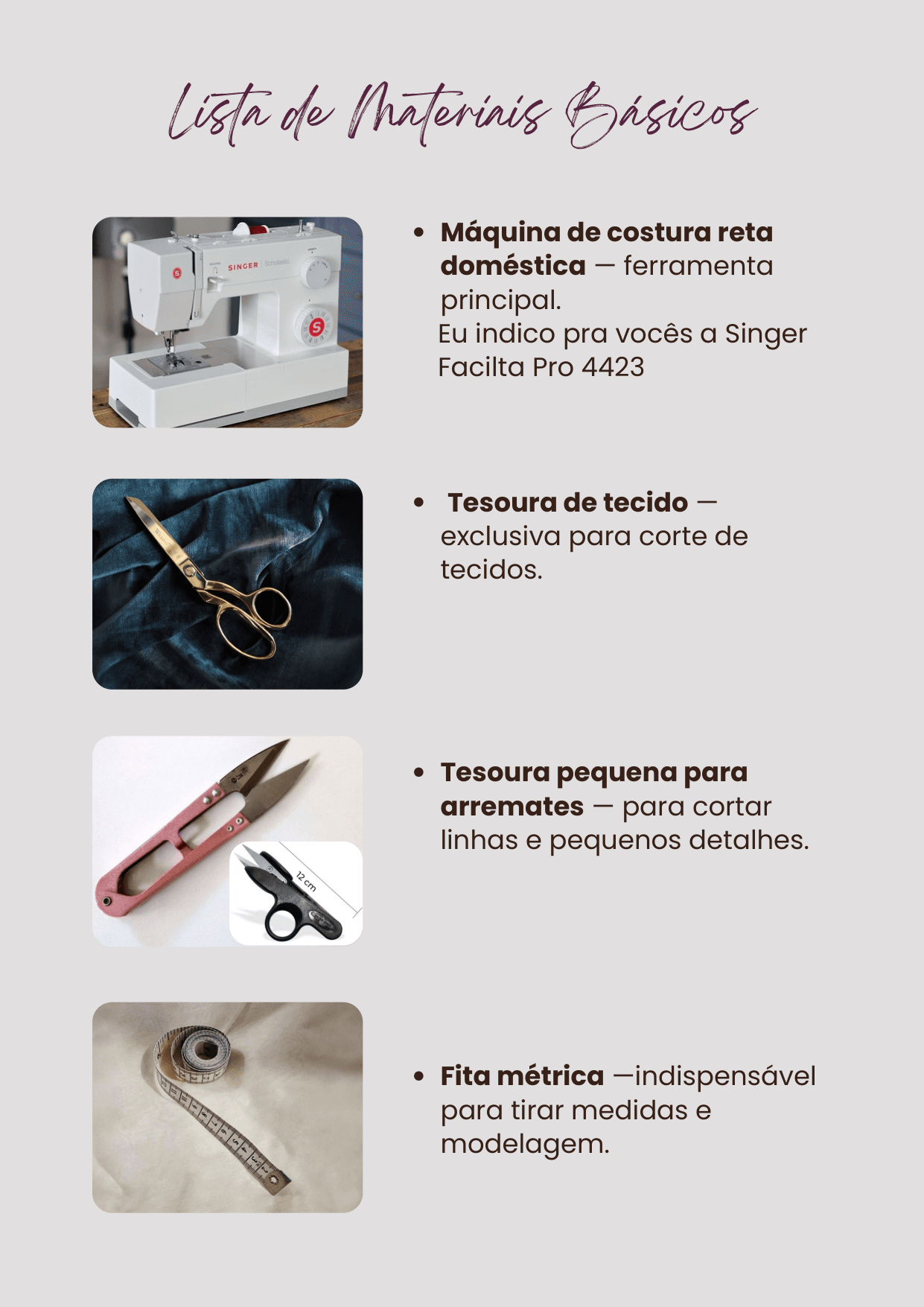 Máquinas e ferramentas essenciais para costura — Guia Básico